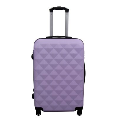 Kuffert - Hardcase - Str. Medium - Diamant lilla - Smart billig rejsekuffert