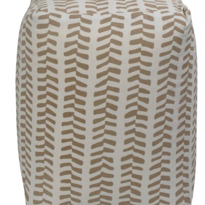 Sidepuf - 28x28x40 cm - Beige med mønster - Praktisk puf fra Nordstrand Home