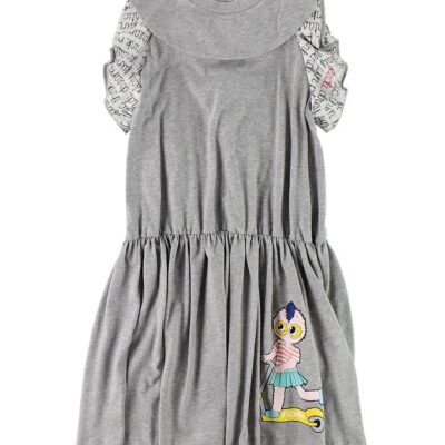 Fendi Kids Kjole - Gråmeleret m. Flæser/FendiRumi