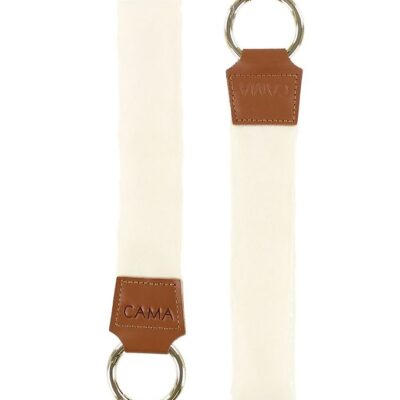 CAMA Copenhagen Strollerclips - Hvid m. Brun