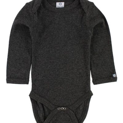 Smallstuff Body l/æ - Koksgråmeleret m. Elefanter