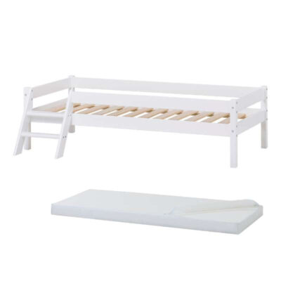 Kid'oh Juniorseng m. Sweet Dream Madras - 70x160 cm - Hvid