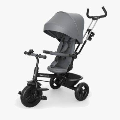 Kinderkraft Trehjulet Cykel Aston 2 Plus, Grå