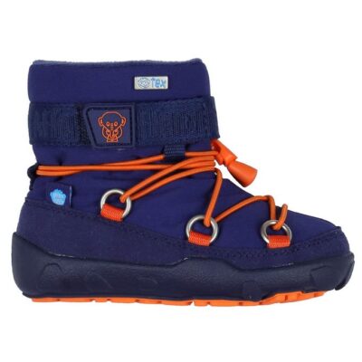 Affenzahn Vinterstøvler - Tex - Elephant - Barfod - Blå/Orange