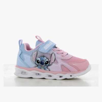 Disney Lilo & Stitch Blinkende Sneakers, Pink/Light Blue, 26