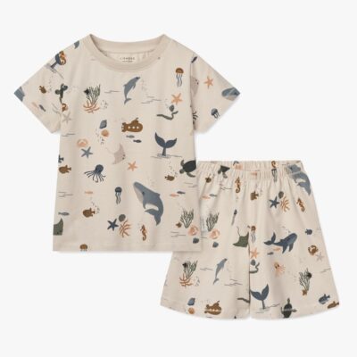 LIEWOOD Ilford Pyjamas 2-delt Sæt, Sea creature/Sandy, 128