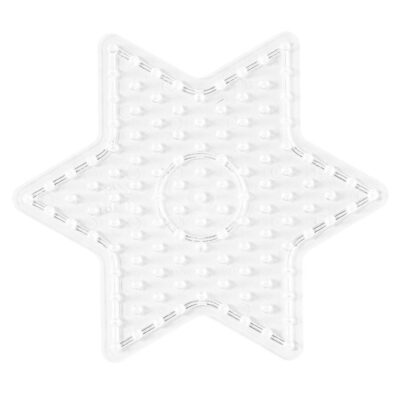 Hama Perleplade Midi - Stjerne Lille 10x9 cm - Gennemsigtig (270TR)