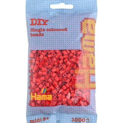 Hama Perler Midi 1000 stk Rød (207-05)