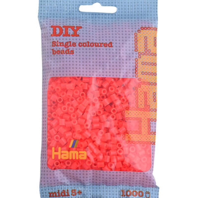 Hama Perler Midi 1000 stk Neon Rød (207-35)