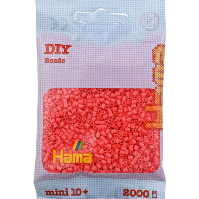 Hama Mini Perler - 2000 stk. - 44 Pastel Rød