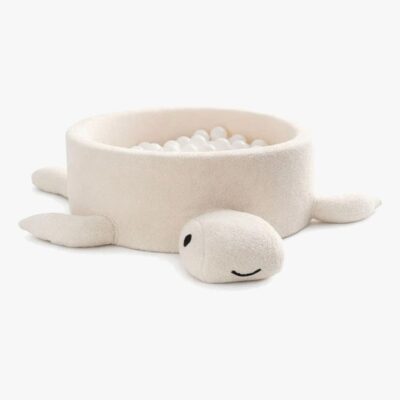 MeowBaby Boucle Turtle Boldbassin, Cheesecake Cream Beige