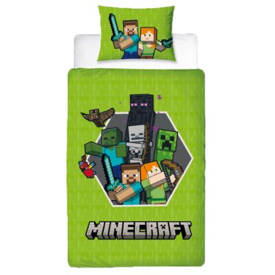 Minecraft sengetøj - Vendbart sengesæt - 100% bomulds sengelinned
