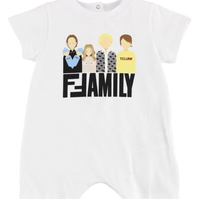 Fendi Kids Sommerdragt - Hvid m. Fendi Family