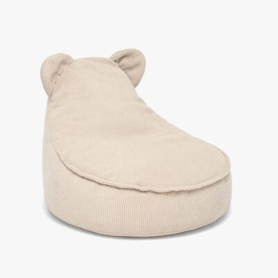 Meowbaby Slimcord Sækkestol Teddy, Beige, Børnemøbler, Indretning børneværelse