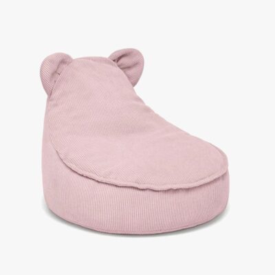 Meowbaby Slimcord Sækkestol Teddy, Pink, Børnemøbler, Indretning børneværelse