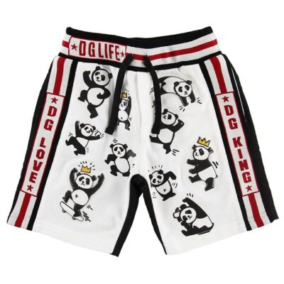 Dolce & Gabbana Shorts - Sweat - Sort/Hvid m. Pandaer