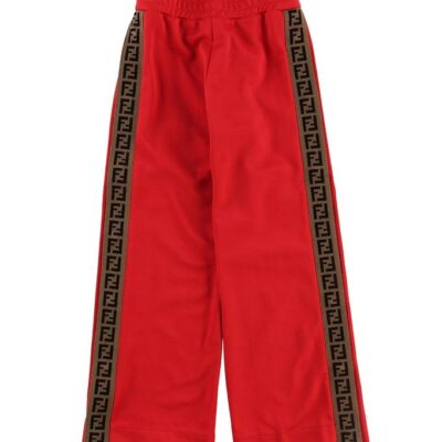 Fendi Kids Bukser - Rød m. Stribe/Knapper