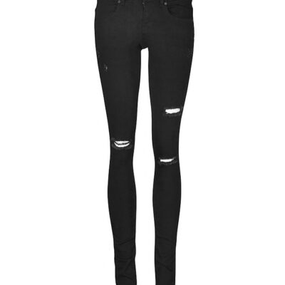 Cost:Bart Jeans - Nanna - Sort m. Slidhuller