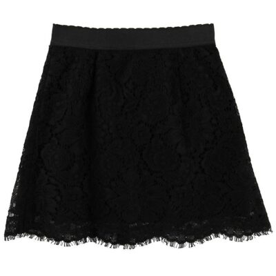 Dolce & Gabbana Nederdel - Animal - Sort m. Blonder