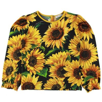 Dolce & Gabbana Bluse - Gul m. Solsikker