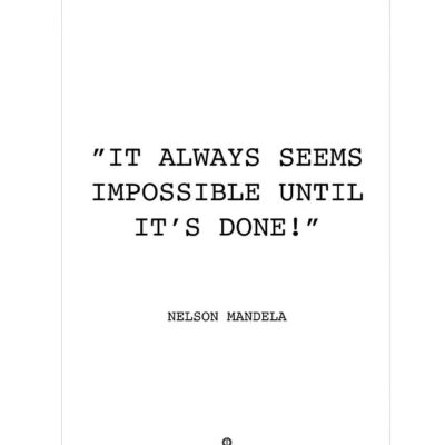 Citatplakat Plakat - A3 - It Always Seems Impossible