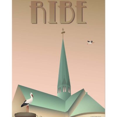 Vissevasse Plakat - 30x40 - Ribe - Storkene