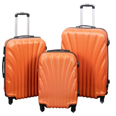 Kuffert - Musling orange - Praktisk hardcase kuffert