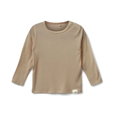 Petricia Langærmet T-Shirt - Dark Sand - 80