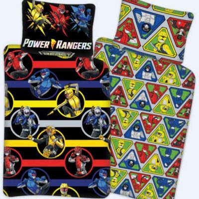 Power Rangers sengetøj - 100% bomuld - Junior sengetøj 100x140 cm