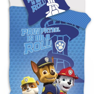 Paw Patrol sengetøj - 100% bomuld - Junior sengetøj 100x140 cm - Paw Patrol is on a roll