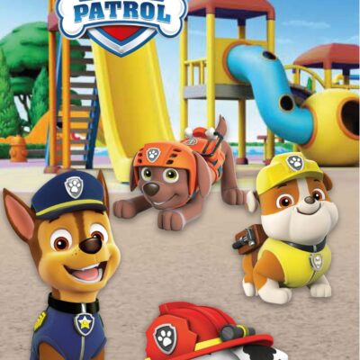 Paw Patrol håndklæde - 70x140 cm - 100% bomuld - Klar til leg - Blødt badehåndklæde med de populærere hvalpe