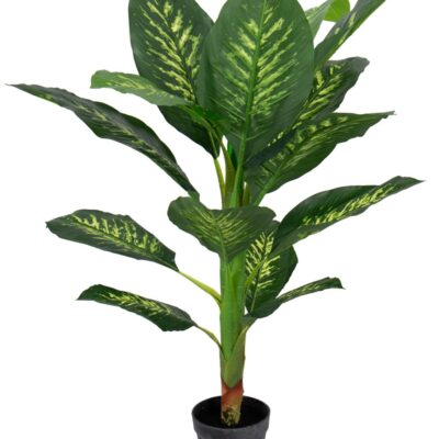 Kunstig plante 90 cm høj - Dieffenbachia Tropic Snow med flotte store blade