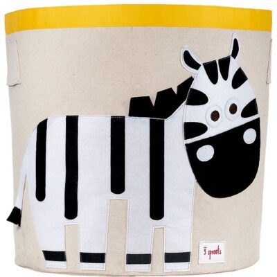3 Sprouts Opbevaringskurv - 44,5x43 - Zebra