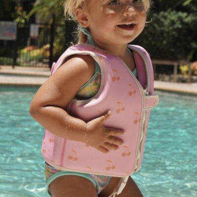 SUNNYLiFE Svømmevest, Cotton Candy Cherry, 1-2 år