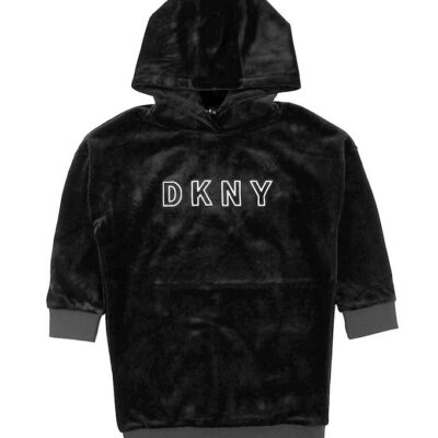 DKNY Velourkjole - Sort