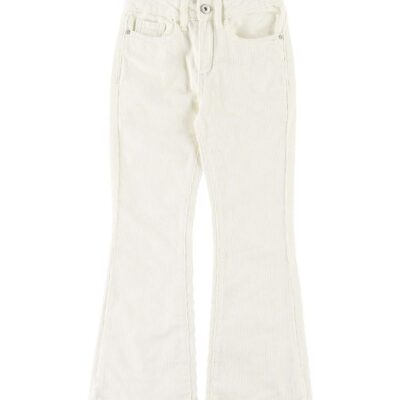 Grunt Bukser - Fløjl - Flare Cord - Broken White