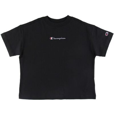 Champion Fashion T-Shirt - Crop - Sort m. Logo