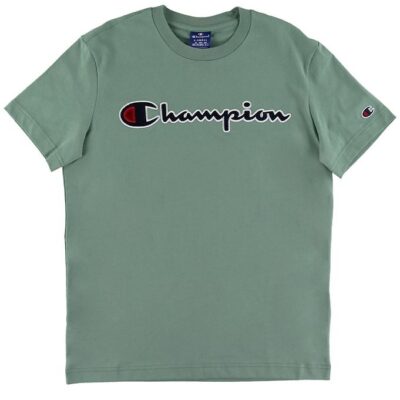Champion Fashion T-shirt - Støvet Grøn m. Logo