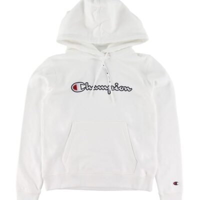 Champion Fashion Hættetrøje - Hvid m. Logo