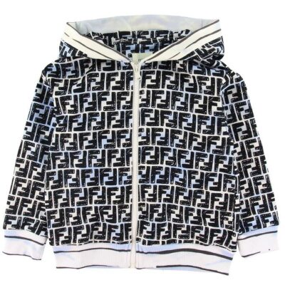 Fendi Cardigan - Lyseblå m. Logo
