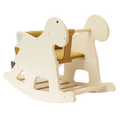 Kids Concept Gyngehest - Træ - Dinosaur
