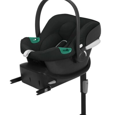 Cybex Aton B2 i-Size Autostol Baby inkl. Base & Beemoo Tilbehørspakke, Volcano Black
