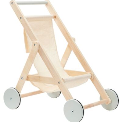 Kids Concept Dukkeklapvogn - Natur