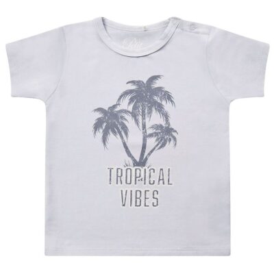 Petit by Sofie Schnoor T-shirt - Julius - Lyseblå m. Palme
