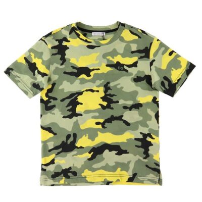 Dolce & Gabbana T-shirt - Skate - Grøn/Neongul Camouflage