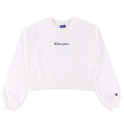Champion Fashion Sweatshirt - Cropped - Hvid m. Logo