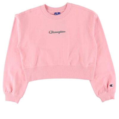 Champion Fashion Sweatshirt - Cropped - Rosa m. Logo