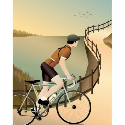 Vissevasse Plakat - 50x70 - Cycling In The Hills