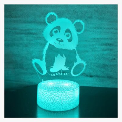 Powerpal 3D Natlampe Panda, Børnelampe