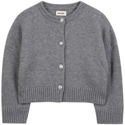 Zadig & Voltaire Cardigan - Mirka - Uld/Polyamid - Gråmeleret